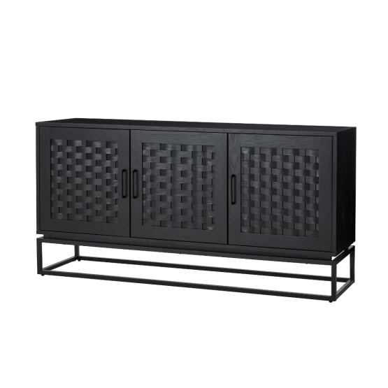 Brittania 3 Door Buffet Black oak veneer