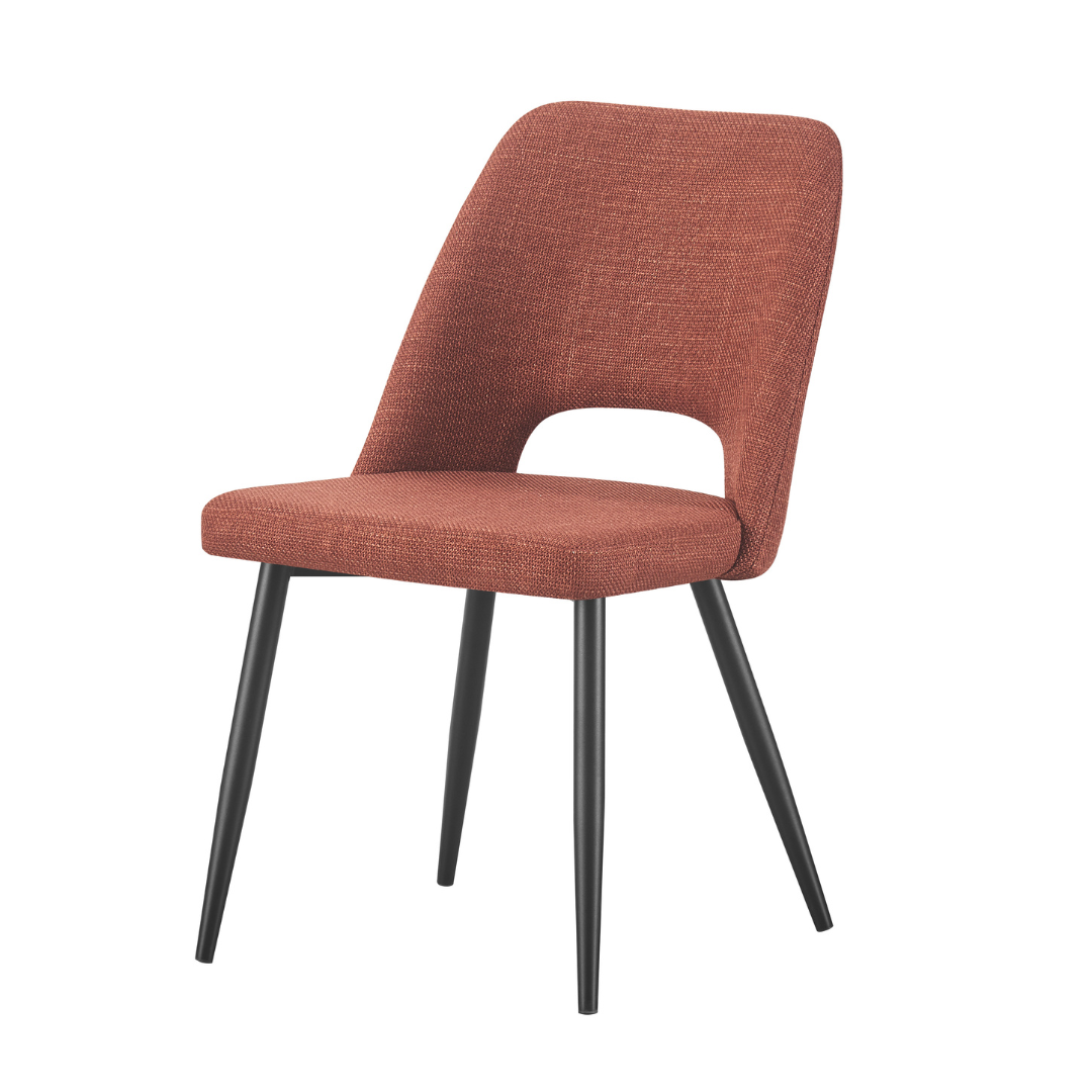 April 7 Pce Dining with Zara Chair Russet fabric for bathrooms and home - Pilbara Bathroom Warehouse