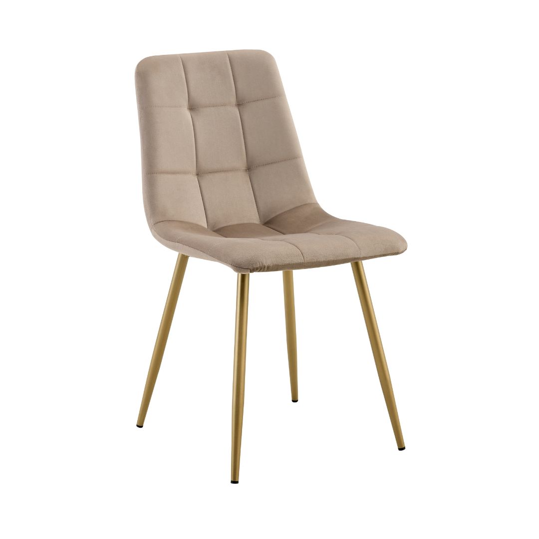 Fiore Dining Chair Beige/Gold