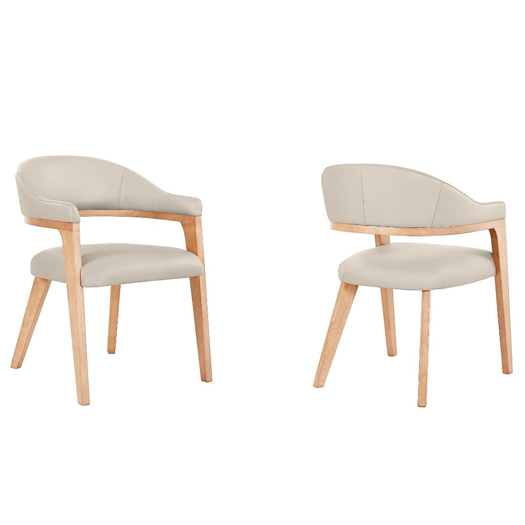 Monetti Dining Chair Beige Fabric/Oak