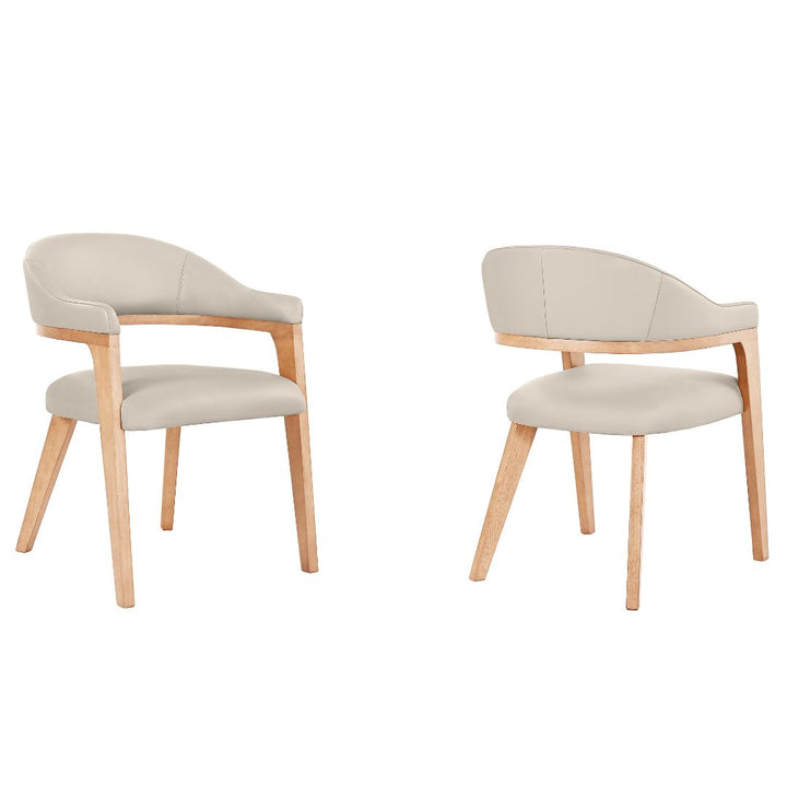 Monetti Dining Chair Beige Fabric/Oak