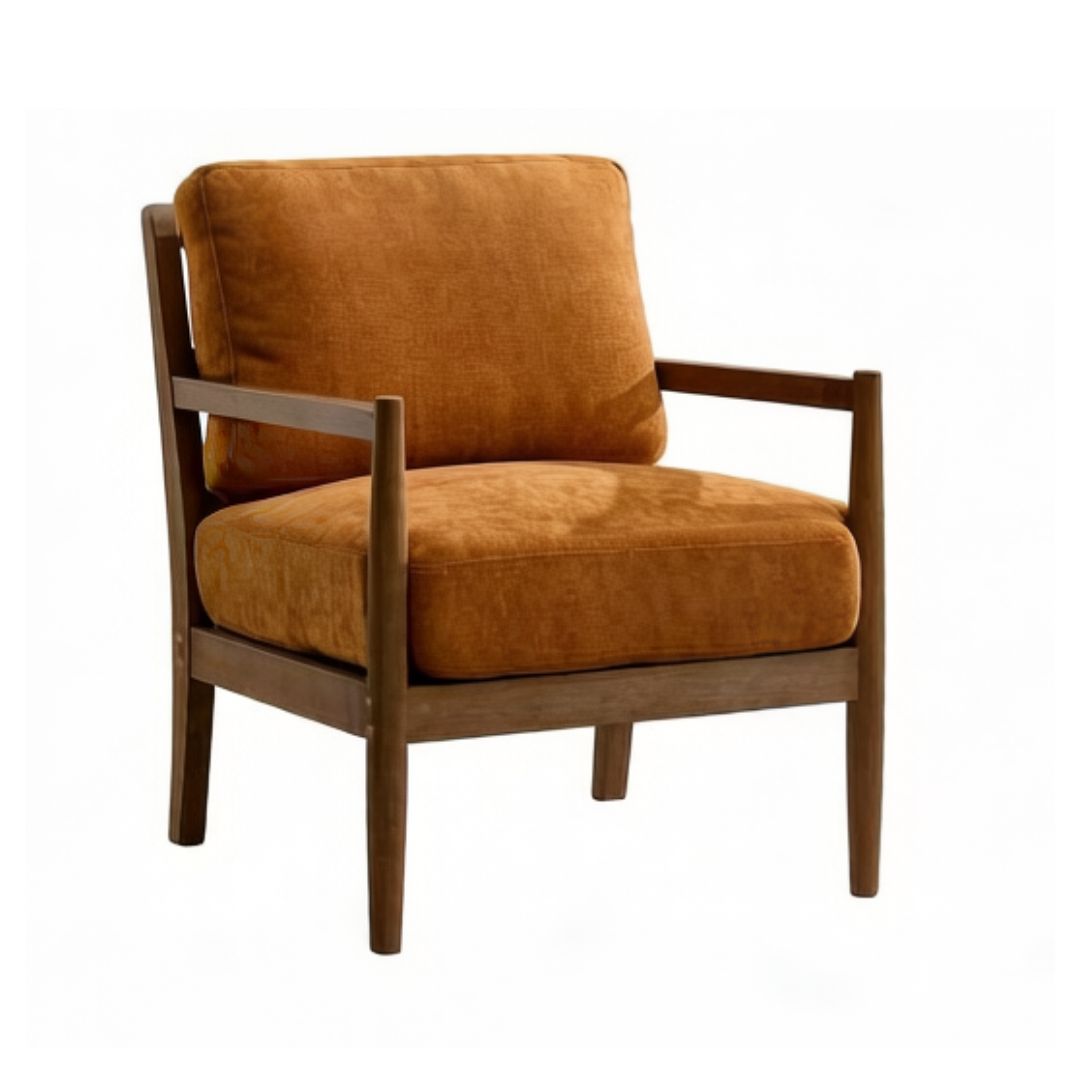 Alden Chair Liberty Chenille Ochre Walnut
