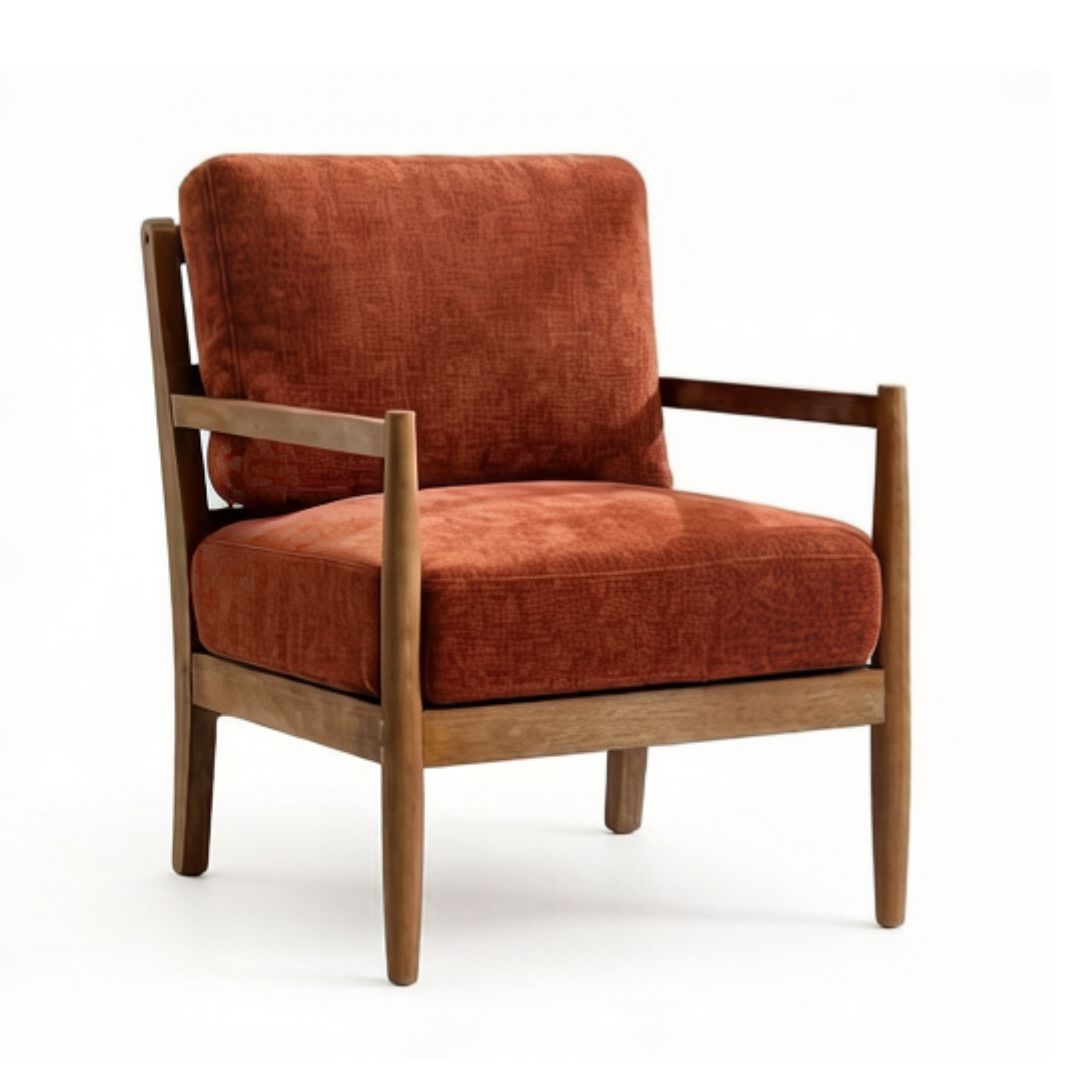 Alden Chair Liberty Chenille Burgundy Walnut