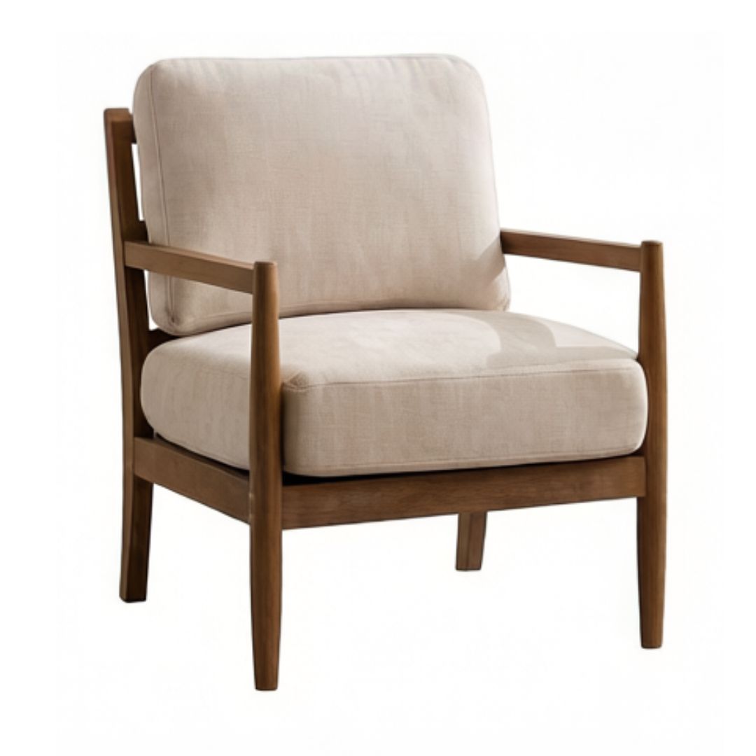 Alden Chair Liberty Chenille Beige Walnut