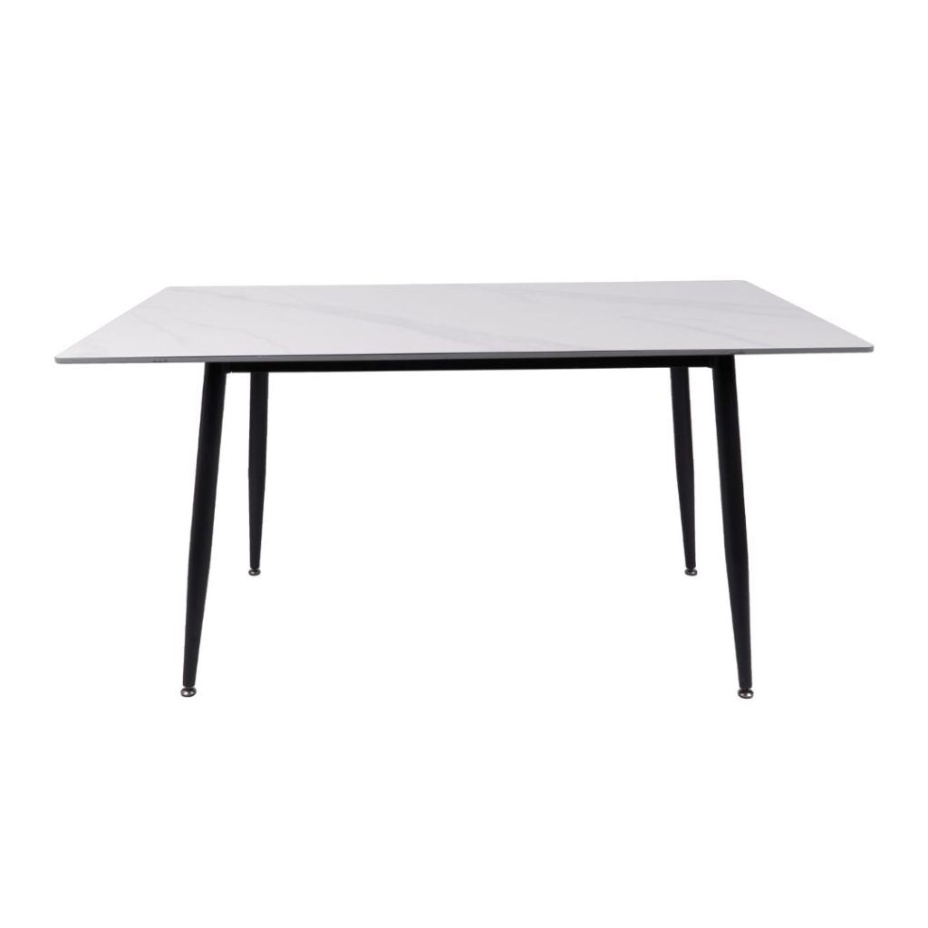 Fiore 150 x 90 White Marble/Sintered Stone Top Table