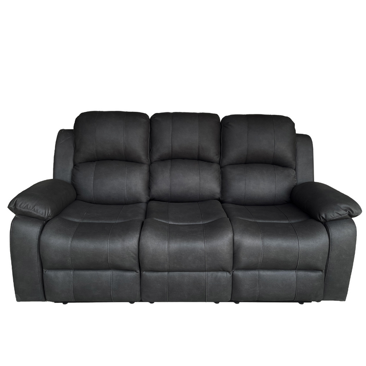 Valor 3 Seater Manual Recliner Black