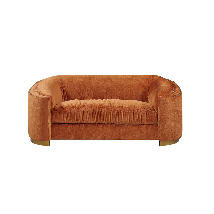 Duomo 2 seater Sofa Rust Chenille upholstery