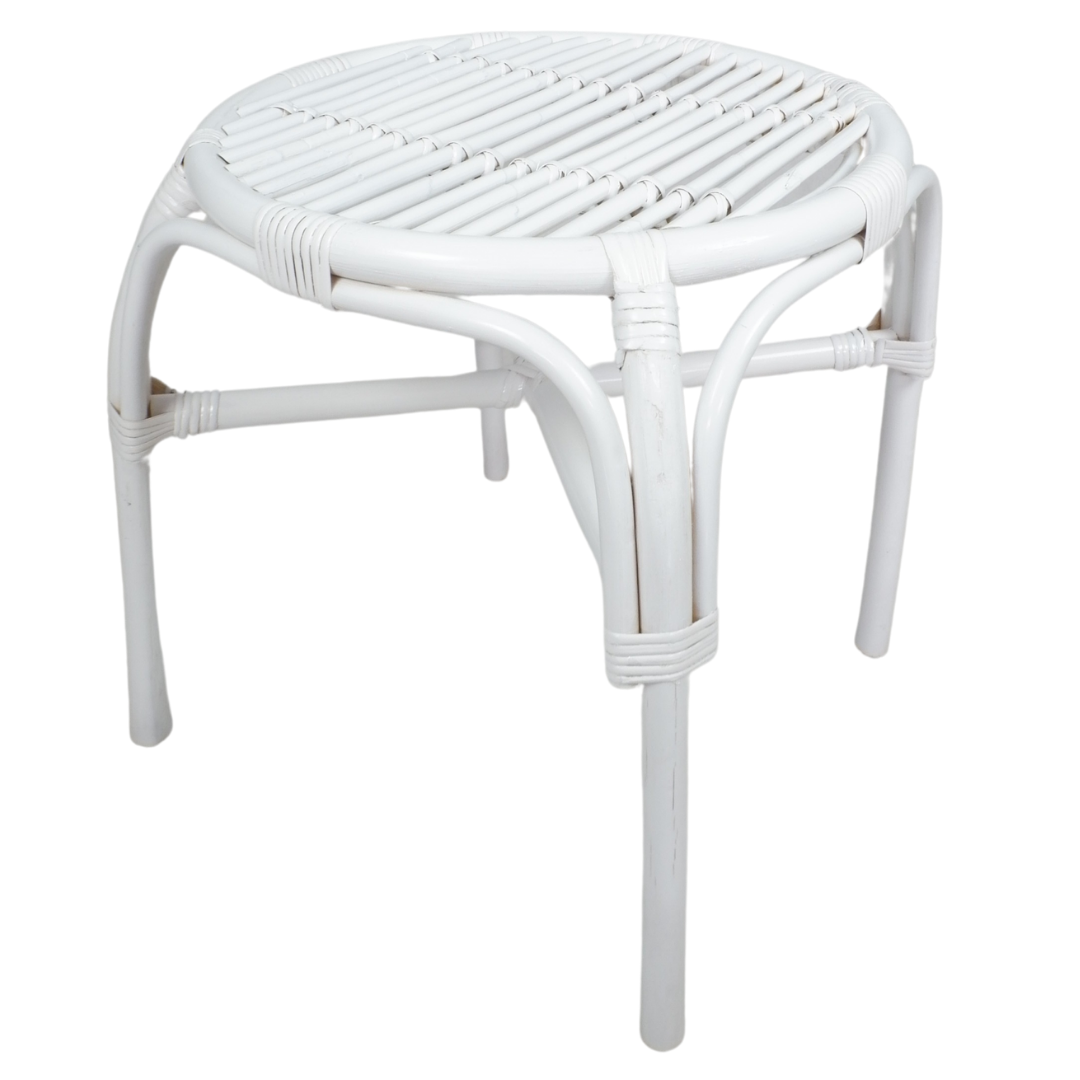 Key Largo Stool / Side Table White