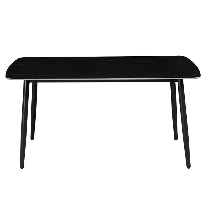 Fiore 150 x 90 Black Marble/Sintered Stone Top Table