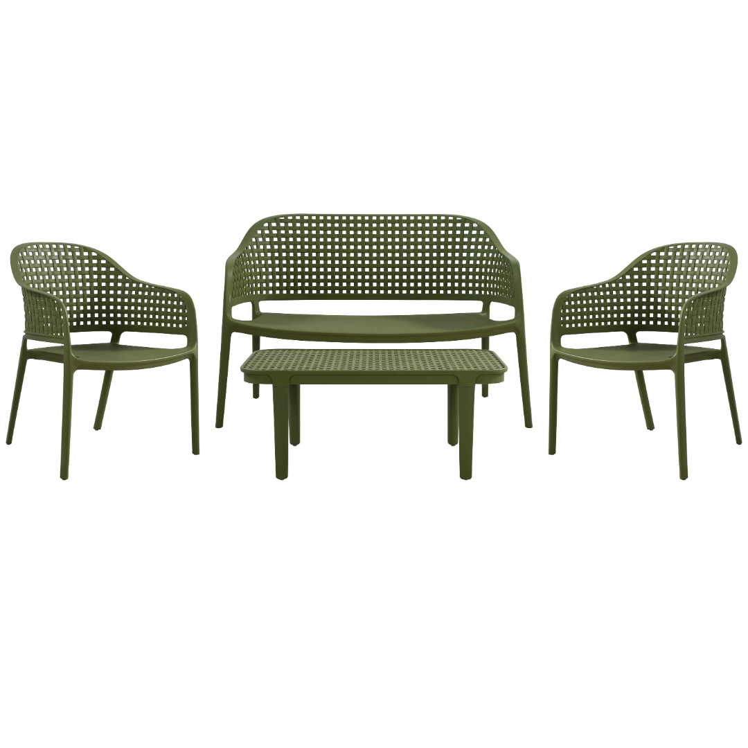 Sereni 4 Pce Outdoor Sofa Set Green