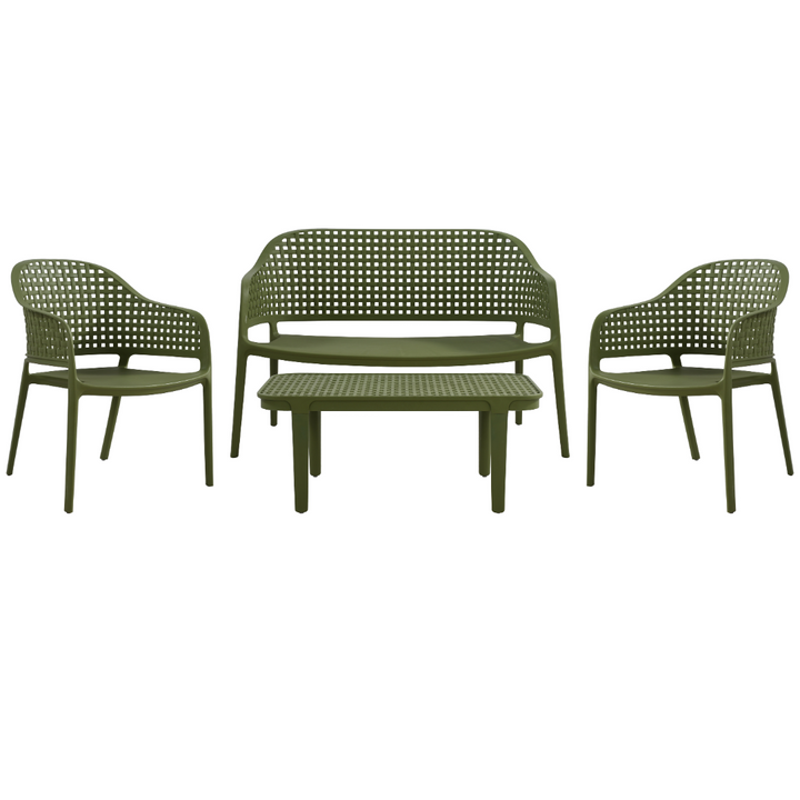 Sereni 4 Pce Outdoor Sofa Set Green