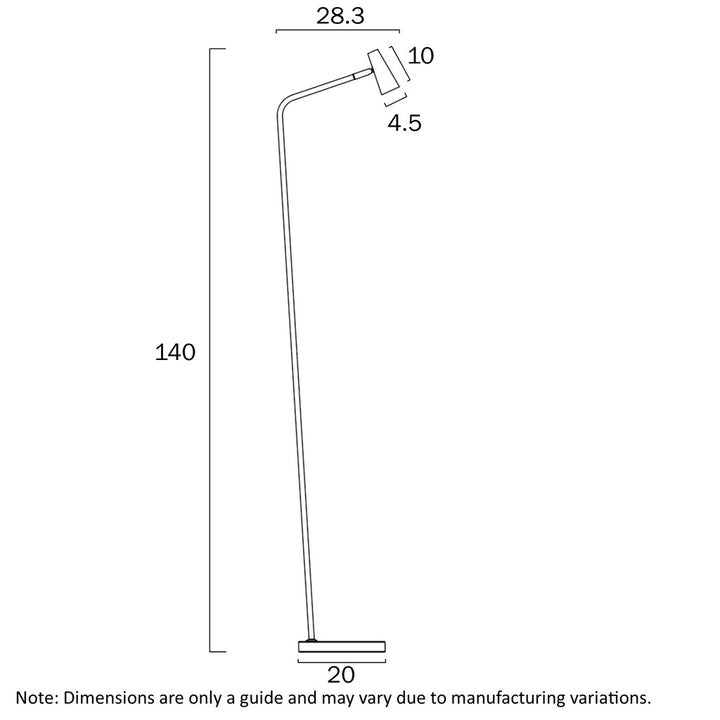 Bexley LED Floor Lamp 3w in Black, Green or White