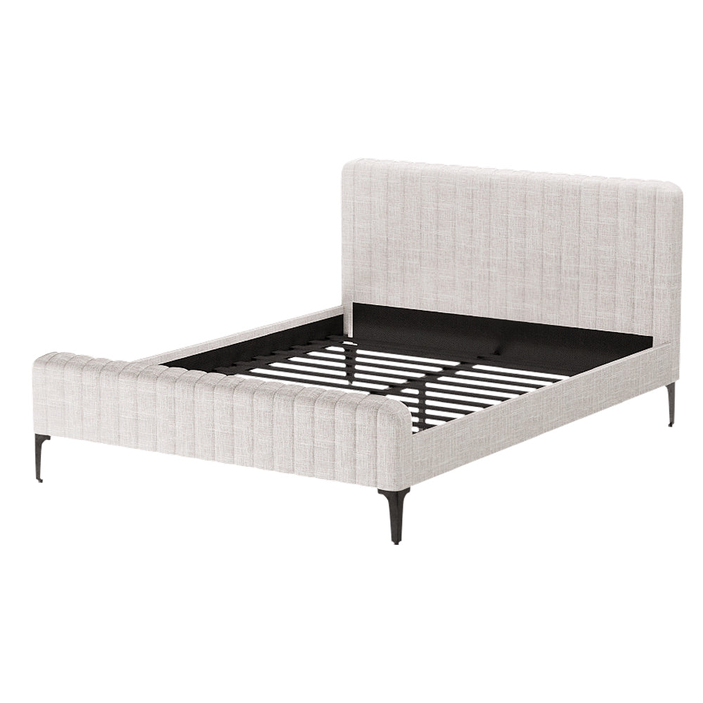 Artiss AMMY Queen Size Bed Frame in Beige Fabric – Pilbara Bathroom Warehouse Perth and regional Western Australia