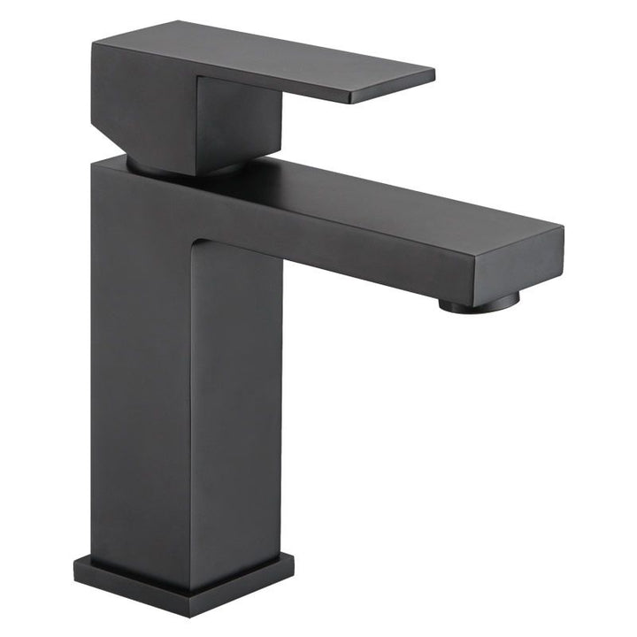 Cube Basin Mixer Black