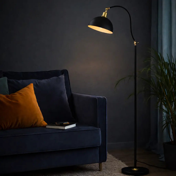 Brevik Floor Lamp in Beige, Black, Green or Orange