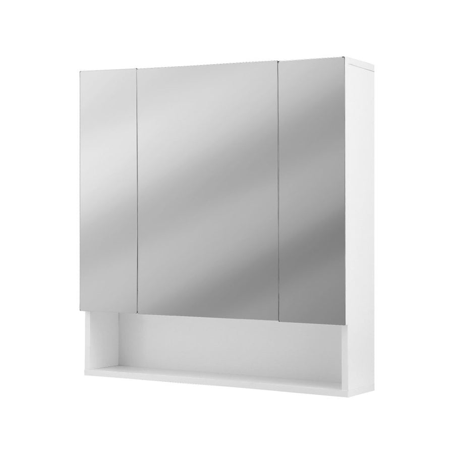 Cefito Bathroom Mirror Cabinet Wall Hung Adjustable Shelves 700x750mm White – Pilbara Bathroom Warehouse Perth and regional Western Australia