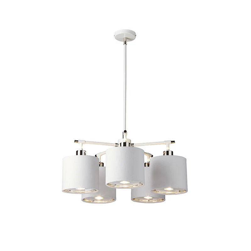 Balance Chandelier 5xE27 in Brown/Polished Brass or White/Polished Nickel