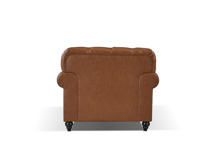 Barclay Arm Chair Tan faux leather