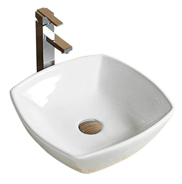 Bellini Above Counter Basin – White Vitreous China, No Taphole
