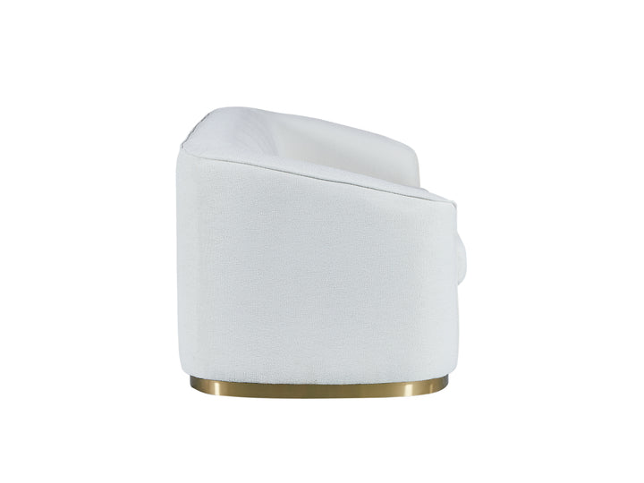 Bellissimo 2 Seater White Boucle/Gold