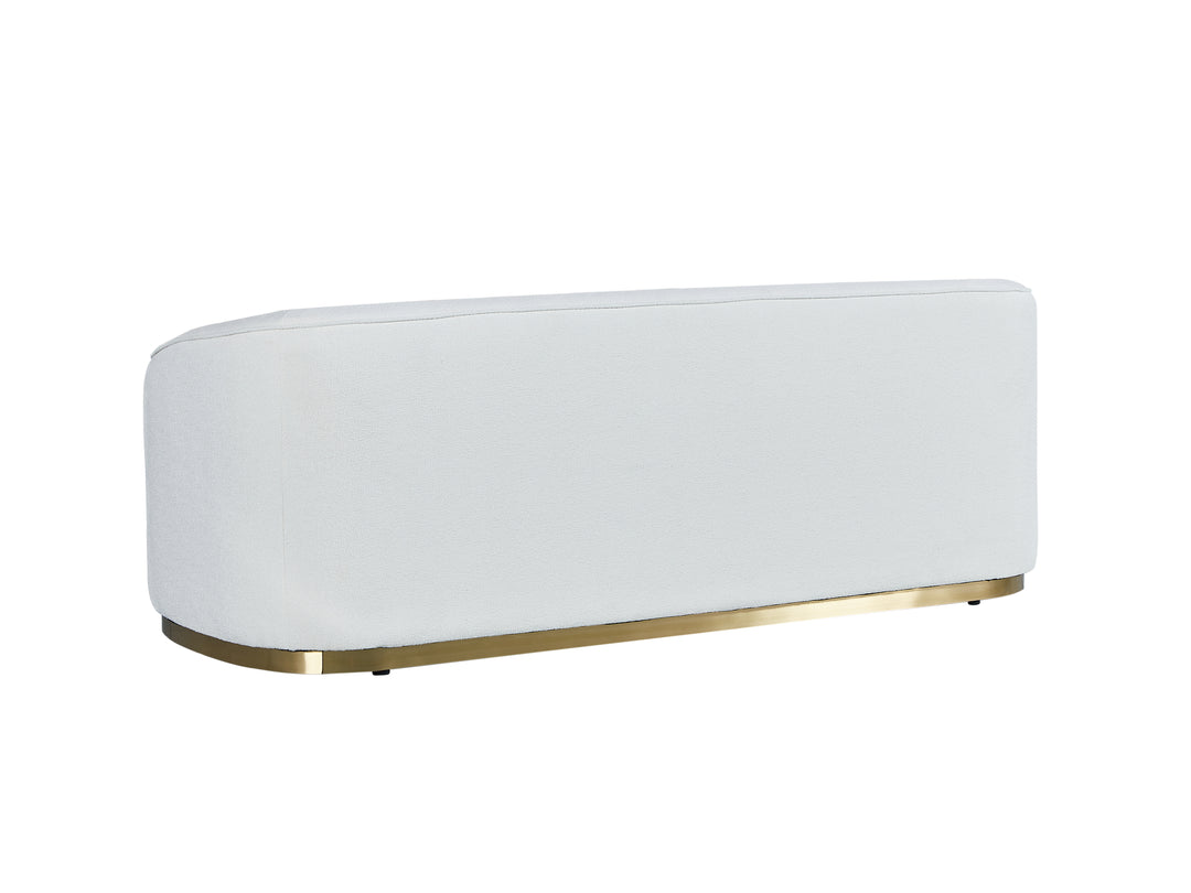 Bellissimo 3 Seater White Boucle/Gold