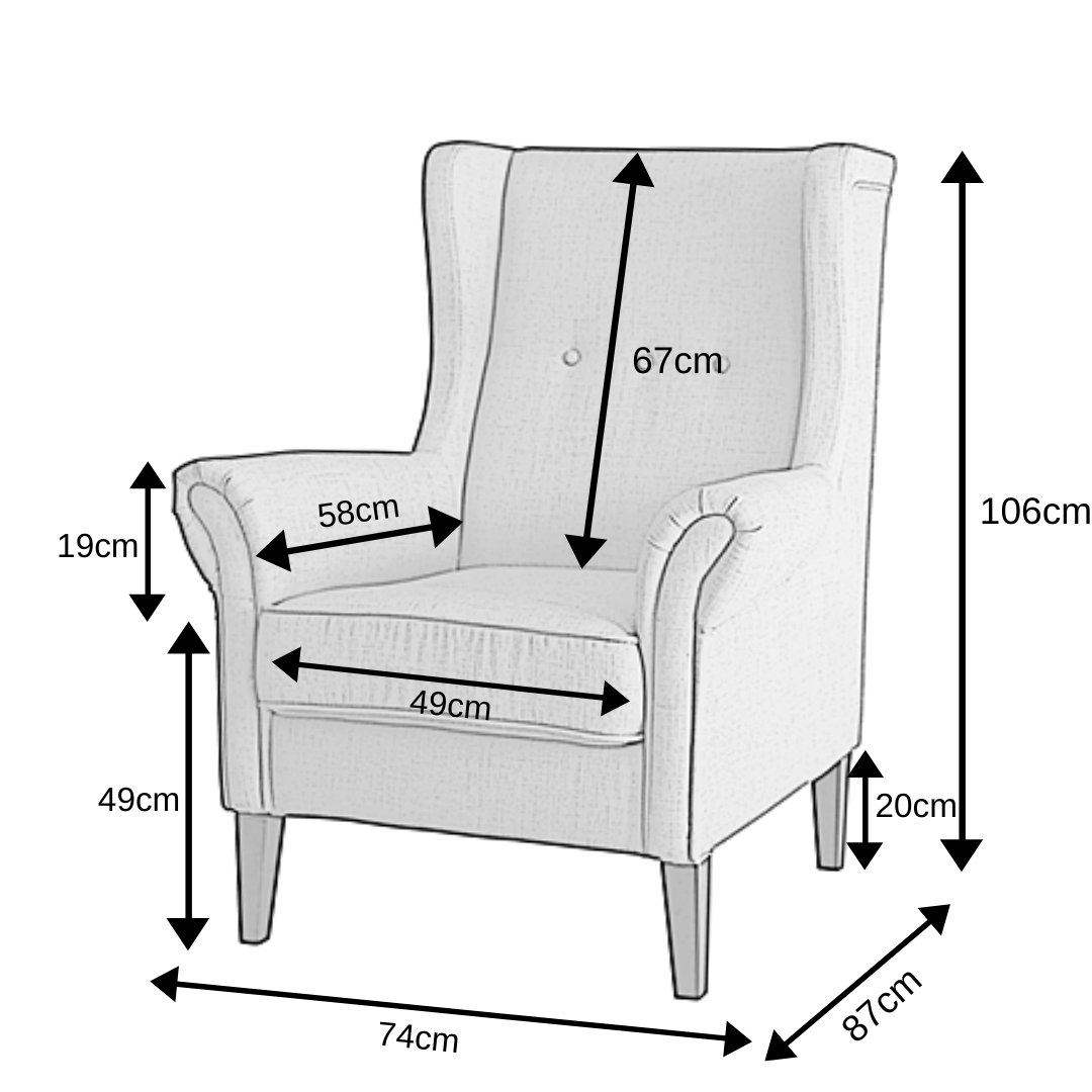 Bliss Chair Upholstered in Bird Chinoiserie Digital Print Fabric