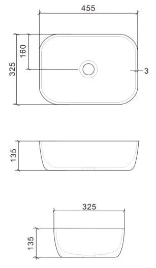 Bloom Oval Above Counter Basin - White Vitreous China
