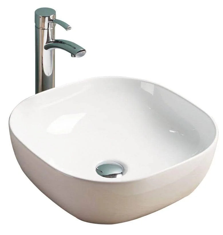 Bloom Square Above Counter Basin – White Vitreous China