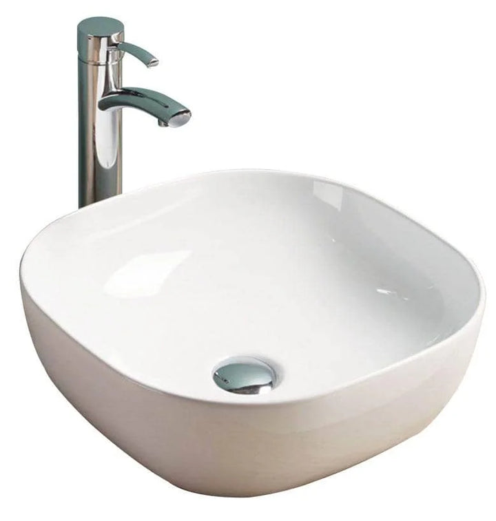 Bloom Square Above Counter Basin – White Vitreous China