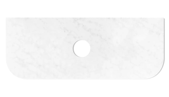 Bondi 1200x460x20 Solid Surface Cloudy Carrara & Matte White Top