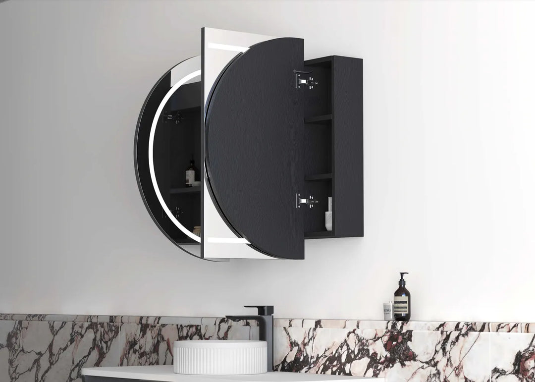 Bondi 1200x750 Black Oak LED Shaving Cabinet
