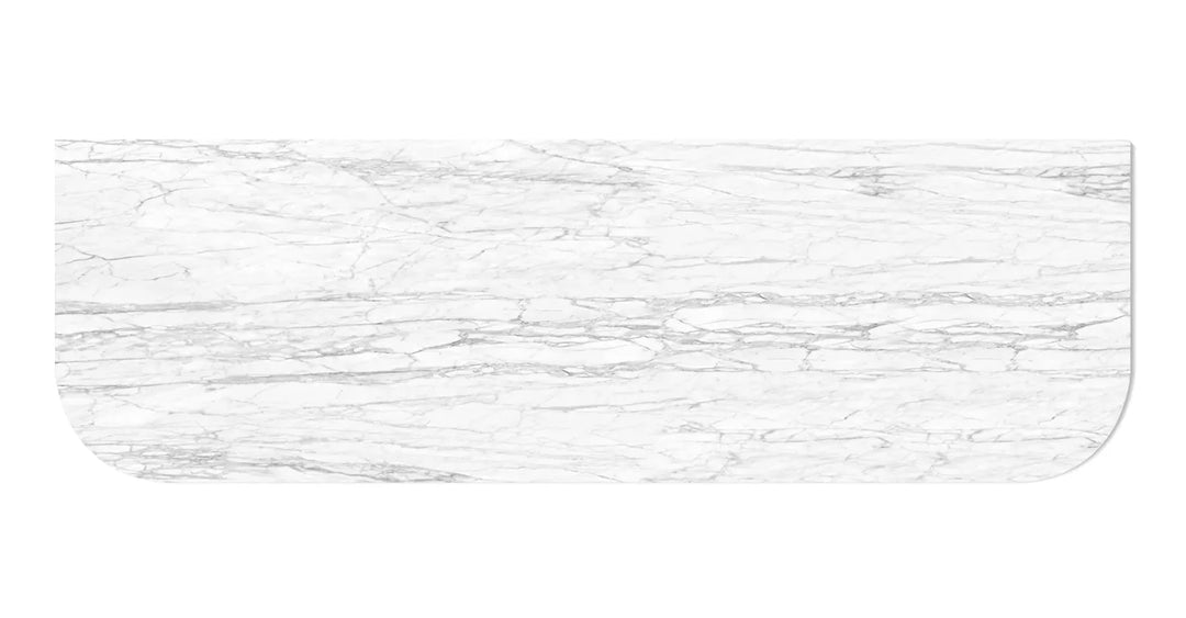 Bondi 1500x460x18 Natural Carrara Marble Top (No Holes)