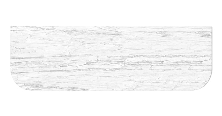 Bondi 1500x460x18 Natural Carrara Marble Top (No Holes)
