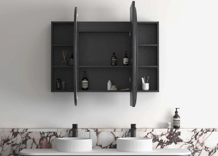 Bondi 1500x900 Black Oak LED Shaving Cabinet
