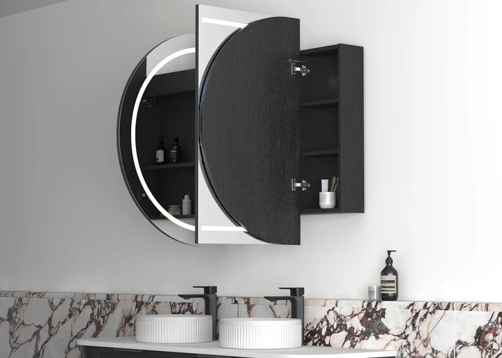 Bondi 1500x900 Black Oak LED Shaving Cabinet