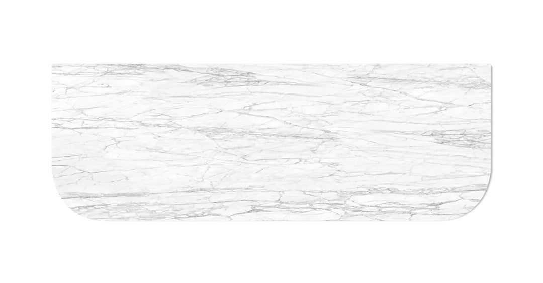 Bondi 1800x460x18 Natural Carrara Marble Top (No Hole)