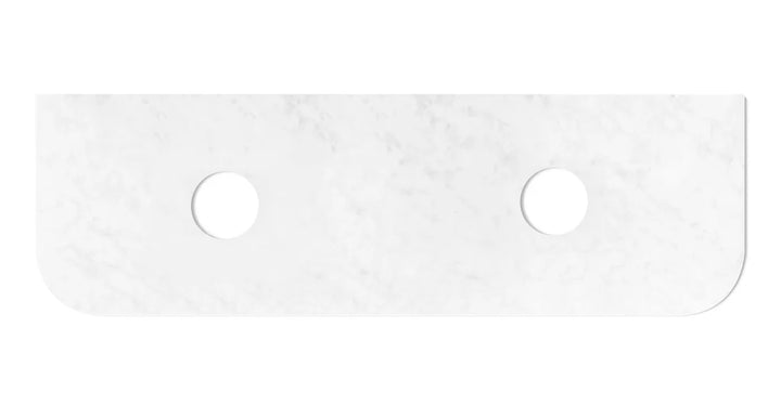 Bondi 1800x460x20 Solid Surface Cloudy Carrara & Matte White Top
