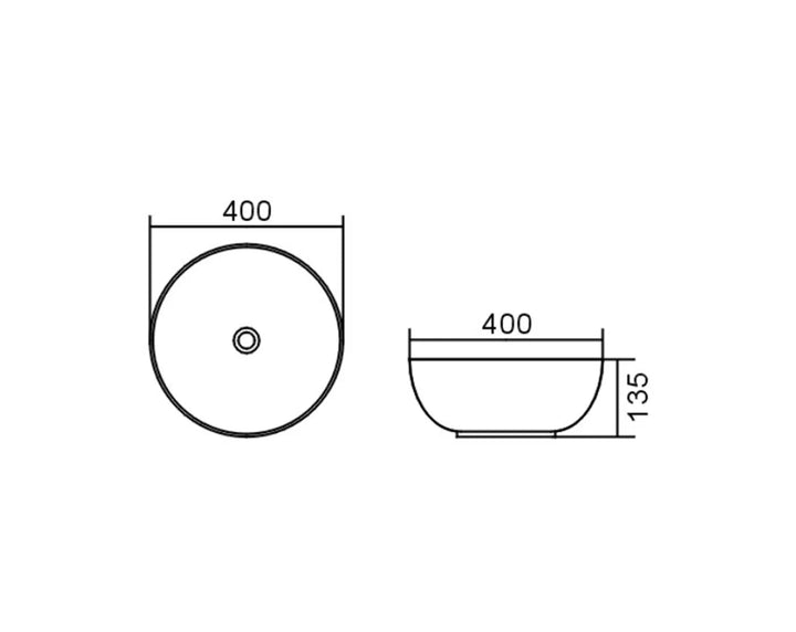 Bondi 400x400x135 Ultra-Slim Basin | Gloss White, Matt Grey, Matt White