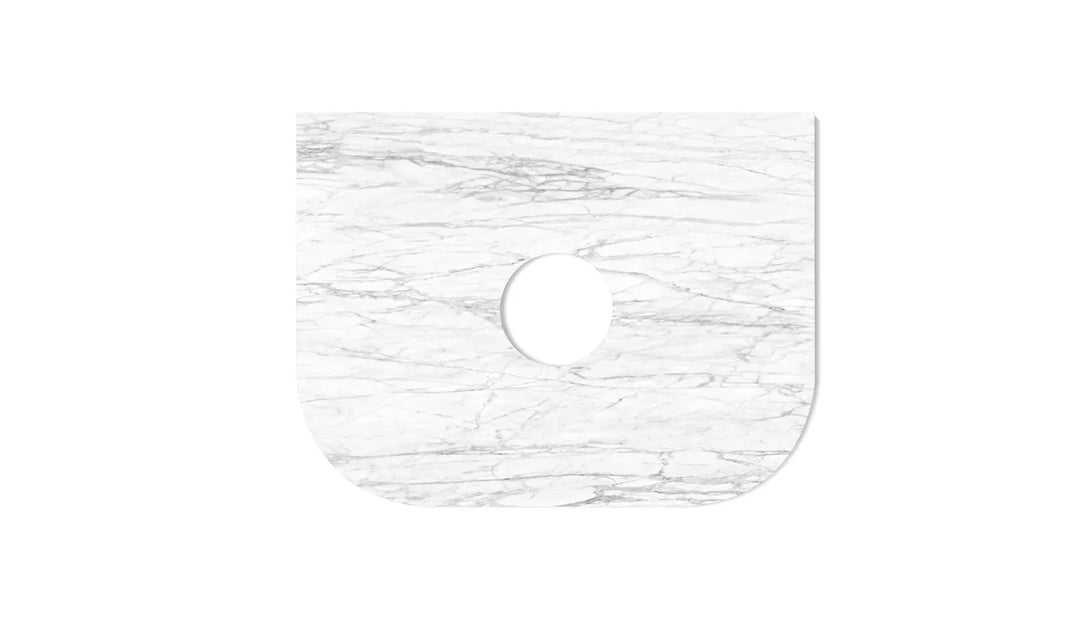 Bondi 600x460x18 Natural Carrara Marble Top - NTH or 12th Only