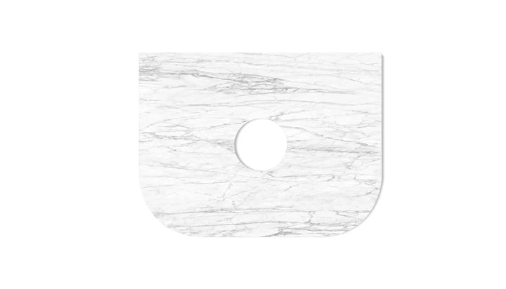 Bondi 600x460x18 Natural Carrara Marble Top - NTH or 12th Only