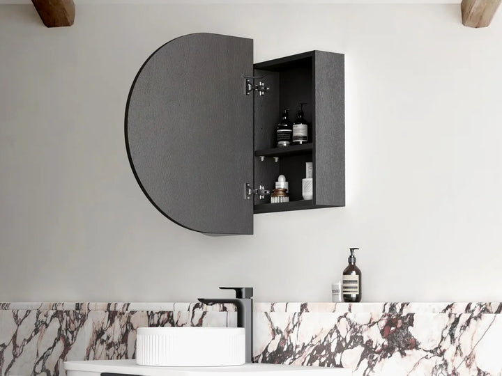 Bondi 900x600 Black Oak LED Shaving Cabinet