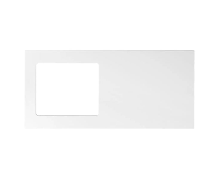 Bondi White Base Laundry Cabinet with Stone Top and Stainless Steel Sink