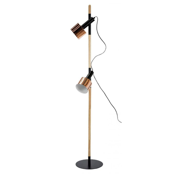 Borka Floor Lamp 2Lt - Copper/Black
