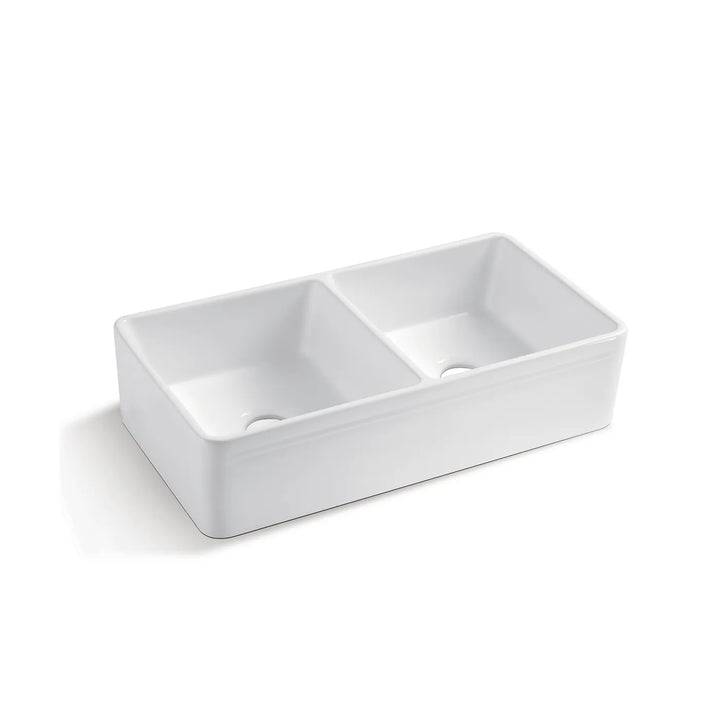 Boston 853x461x255 Double Bowl Butler Sink – Ceramic Reversible Design