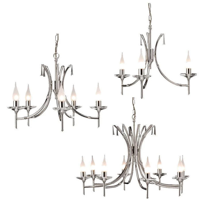 Brightwell Chandelier G9 in Polished Nickel - 3Lt/5Lt/8Lt Options