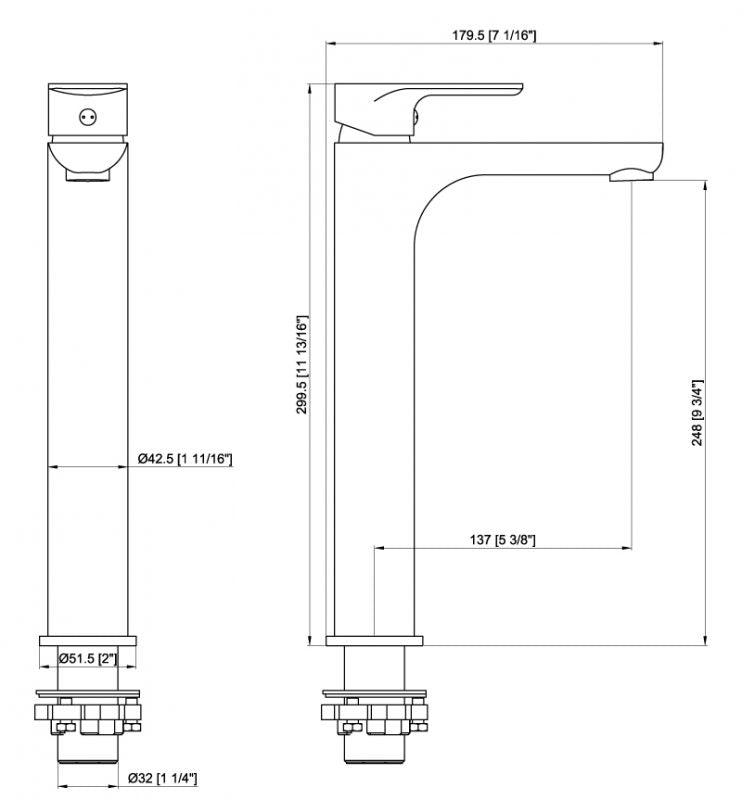 Brizo Gold Tower Sink Mixer – designer tapware from Pilbara Bathroom Warehouse