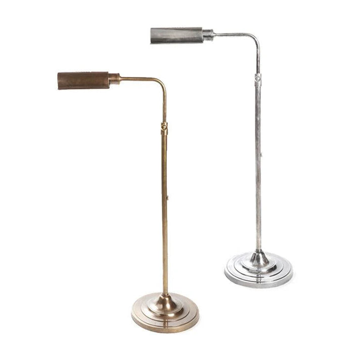 Brooklyn Floor Lamp - Antique Brass or Silver