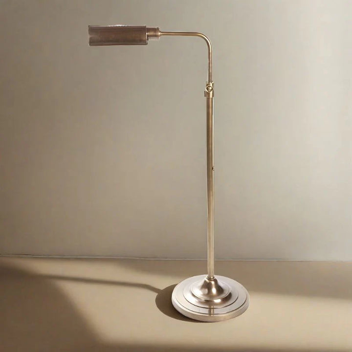 Brooklyn Floor Lamp - Antique Brass or Silver