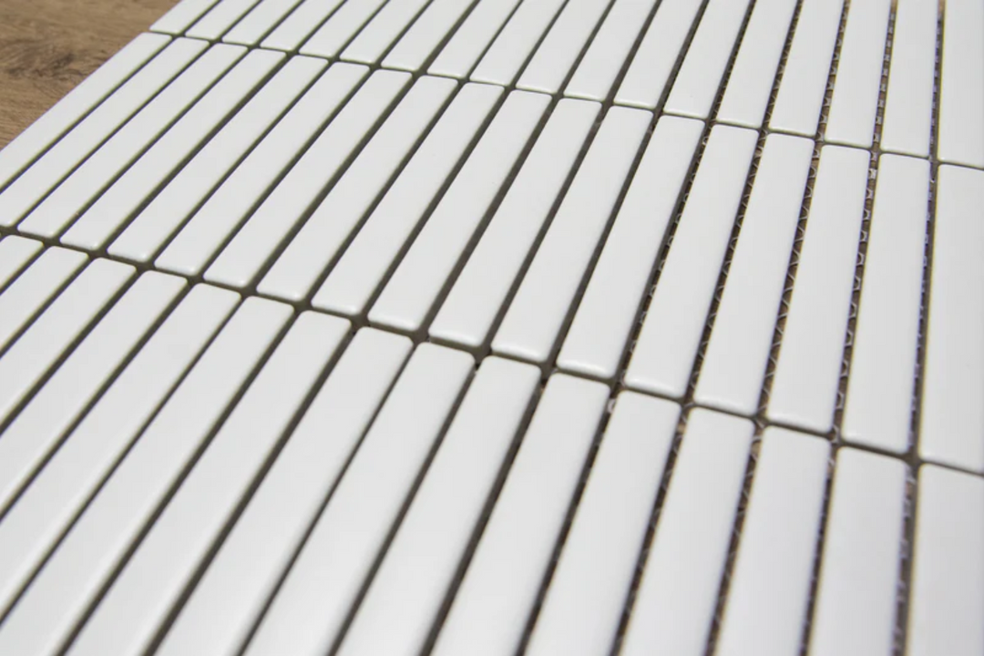 Broome White Matt 282x308 – Modern White Ceramic Mosaic Tiles