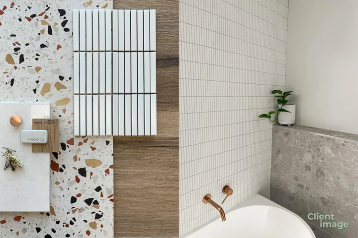 Broome White Matt 282x308 – Modern White Ceramic Mosaic Tiles